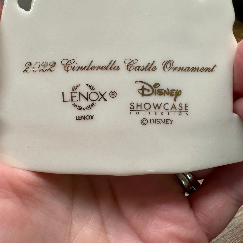 Lenox Disney 2022 Cinderella Castle Ornament Porcelain Gold Accents Boxed